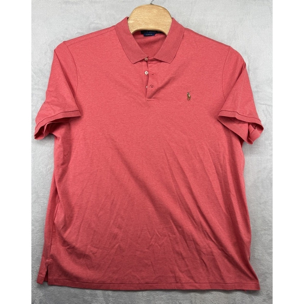 Ralph Lauren Polo Shirt Red Pony Rugby Casual Golf Men's Size 2XL